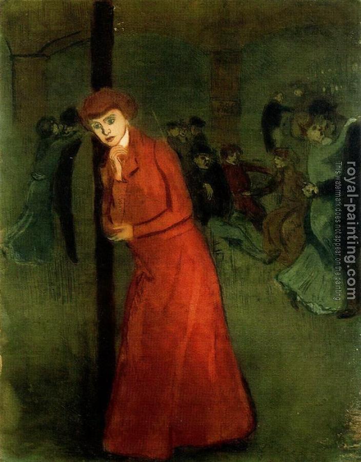 Joaquim Sunyer De Miro : Mujer de rojo